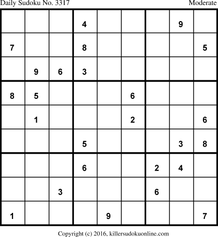 Killer Sudoku for 4/2/2017