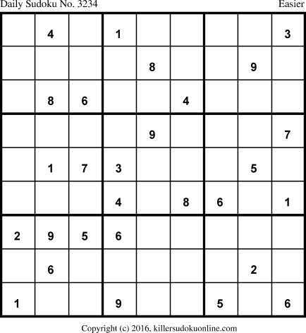 Killer Sudoku for 1/9/2017