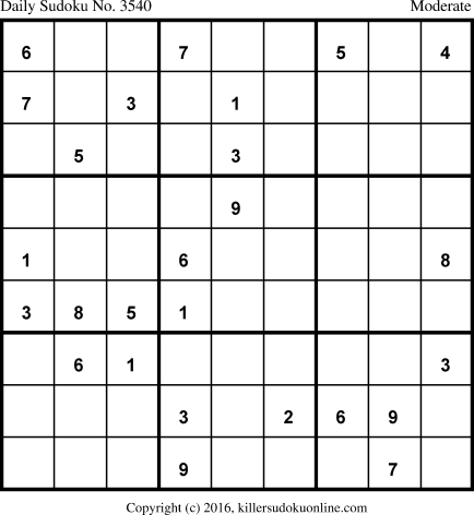 Killer Sudoku for 11/11/2017
