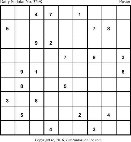 Killer Sudoku for 3/14/2017