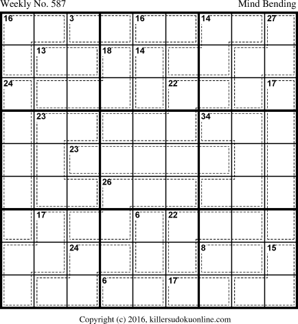 Killer Sudoku for 4/3/2017