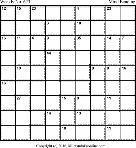 Killer Sudoku for 12/11/2017
