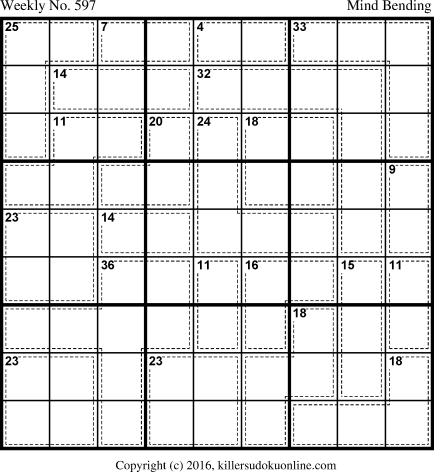Killer Sudoku for 6/12/2017