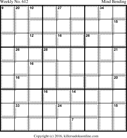Killer Sudoku for 9/25/2017