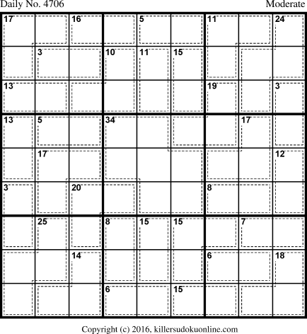 Killer Sudoku for 11/6/2018