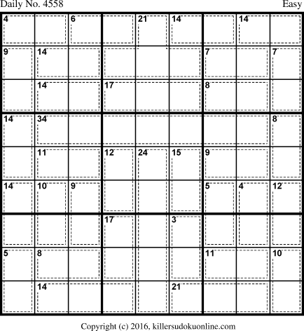 Killer Sudoku for 6/11/2018