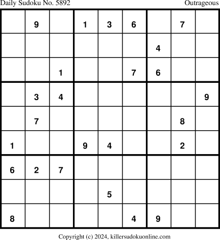 Killer Sudoku for 4/20/2024