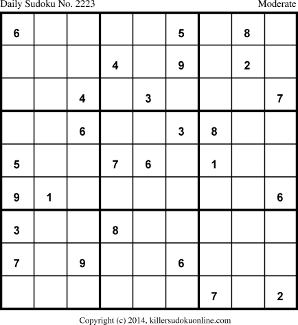 Killer Sudoku for 4/4/2014