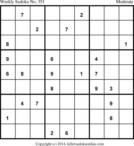 Killer Sudoku for 11/24/2014