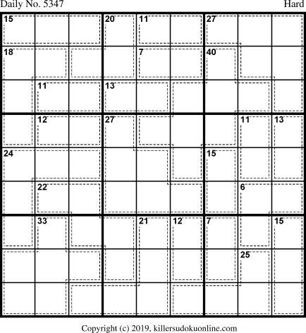 Killer Sudoku for 8/8/2020