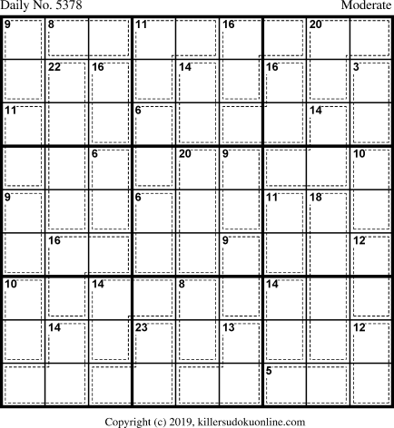 Killer Sudoku for 9/8/2020