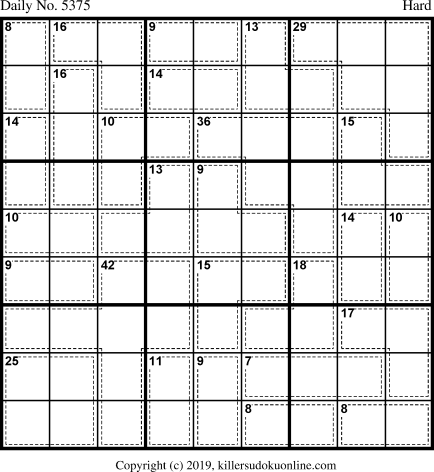 Killer Sudoku for 9/5/2020
