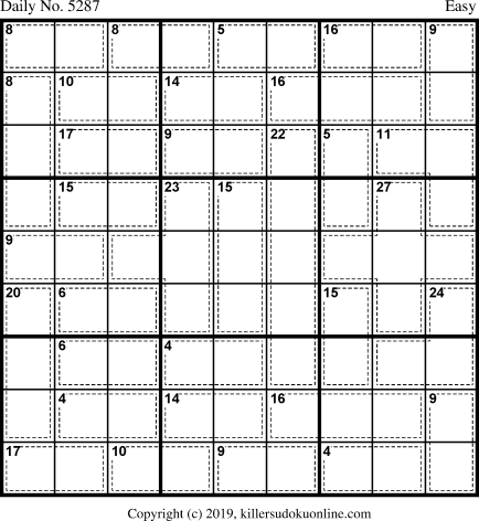 Killer Sudoku for 6/9/2020
