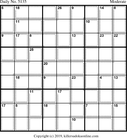 Killer Sudoku for 1/9/2020