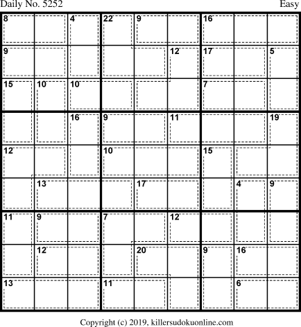 Killer Sudoku for 5/5/2020