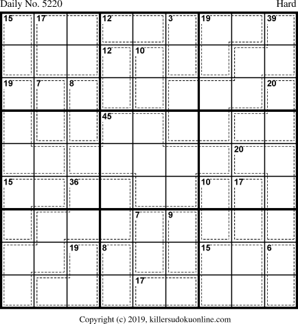Killer Sudoku for 4/3/2020