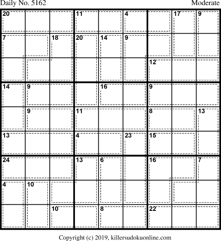 Killer Sudoku for 2/5/2020