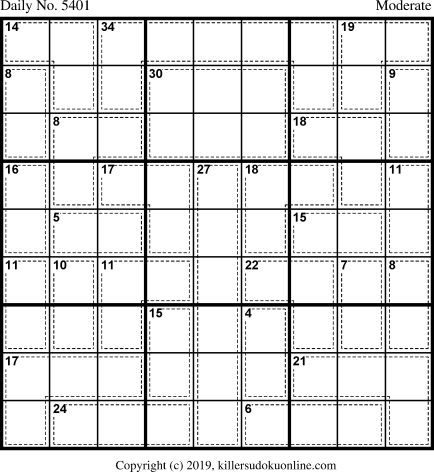 Killer Sudoku for 10/1/2020