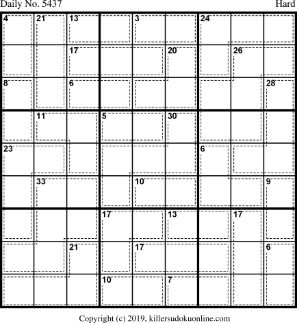 Killer Sudoku for 11/6/2020
