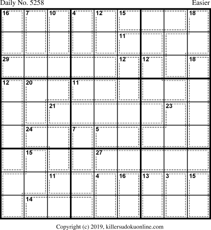 Killer Sudoku for 5/11/2020