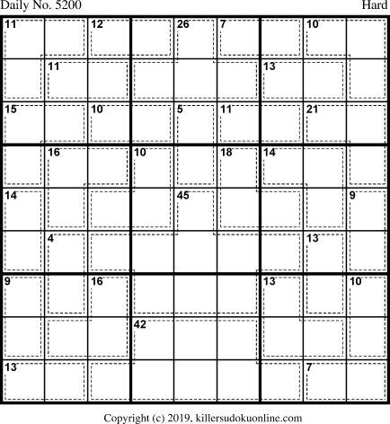 Killer Sudoku for 3/14/2020
