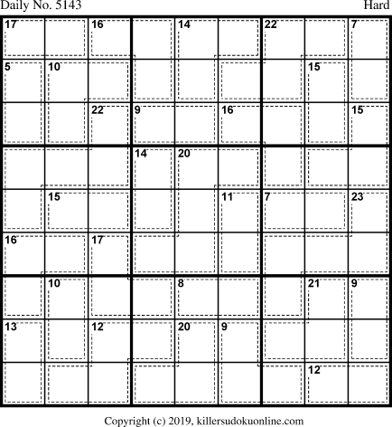 Killer Sudoku for 1/17/2020