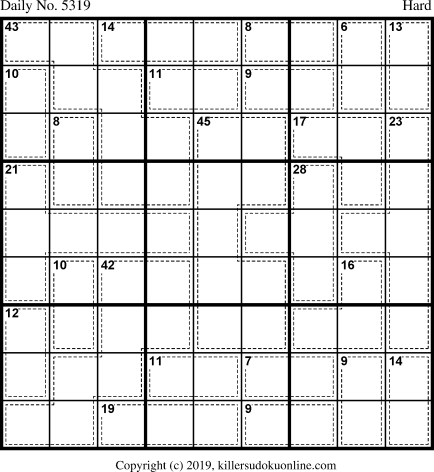 Killer Sudoku for 7/11/2020