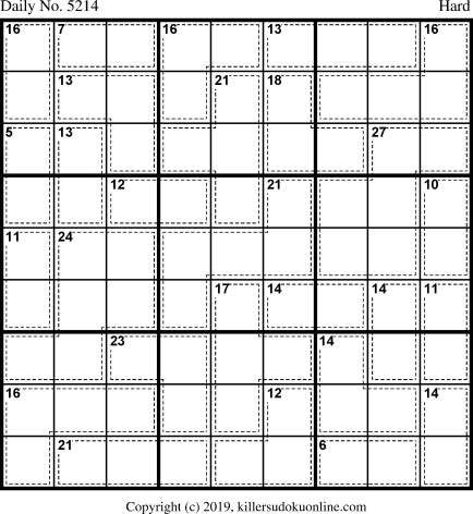 Killer Sudoku for 3/28/2020
