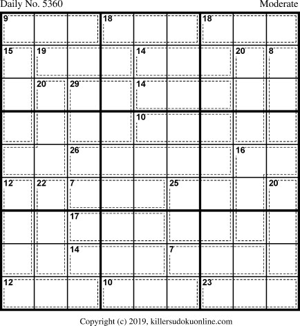 Killer Sudoku for 8/21/2020