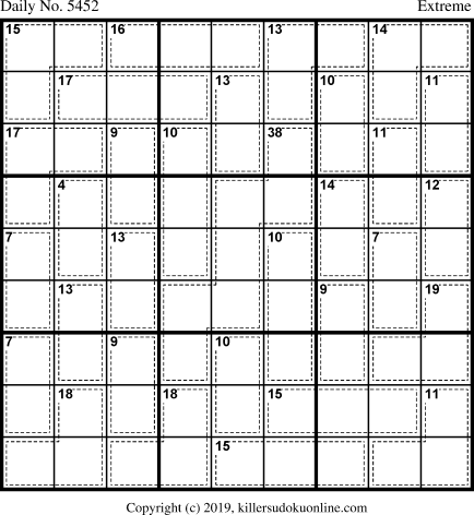 Killer Sudoku for 11/21/2020