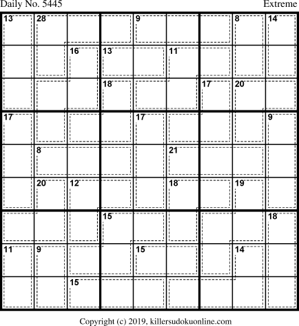Killer Sudoku for 11/14/2020