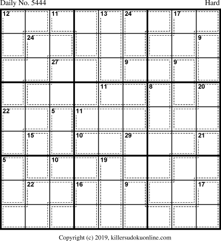 Killer Sudoku for 11/13/2020