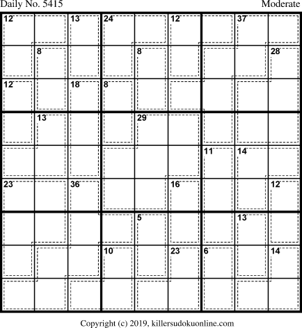 Killer Sudoku for 10/15/2020