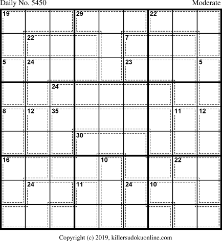 Killer Sudoku for 11/19/2020