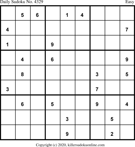 Killer Sudoku for 1/9/2020