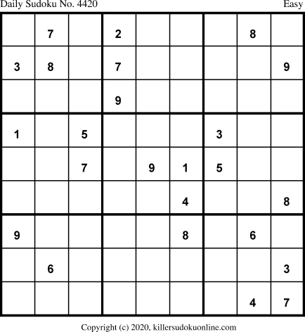 Killer Sudoku for 4/9/2020
