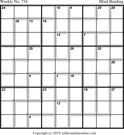 Killer Sudoku for 1/27/2020