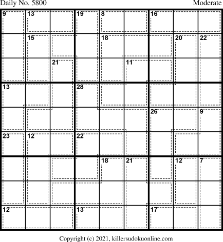 Killer Sudoku for 11/4/2021