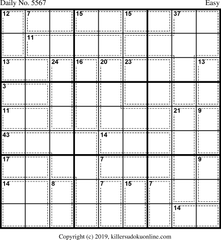 Killer Sudoku for 3/16/2021