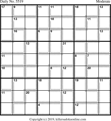 Killer Sudoku for 1/27/2021