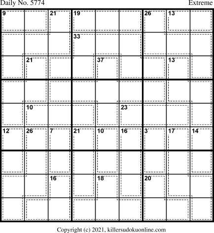 Killer Sudoku for 10/9/2021