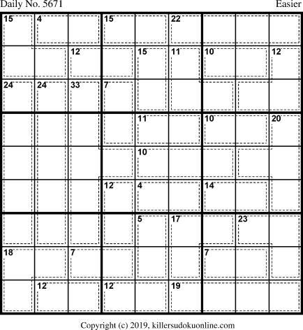 Killer Sudoku for 6/28/2021
