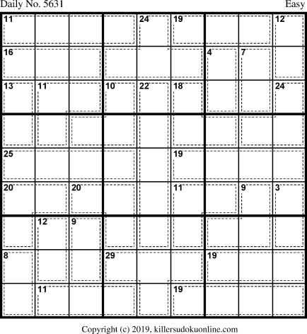 Killer Sudoku for 5/19/2021