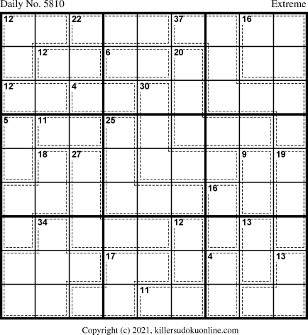 Killer Sudoku for 11/14/2021