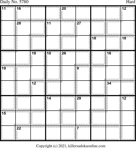 Killer Sudoku for 10/15/2021