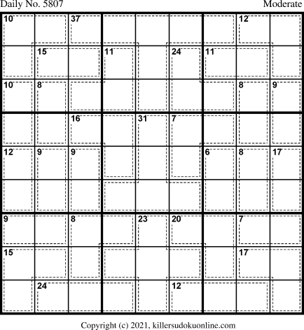 Killer Sudoku for 11/11/2021