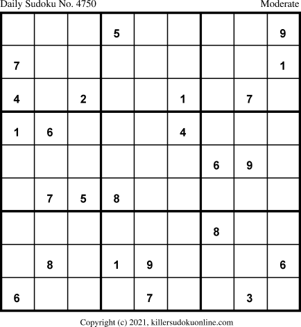 Killer Sudoku for 3/5/2021