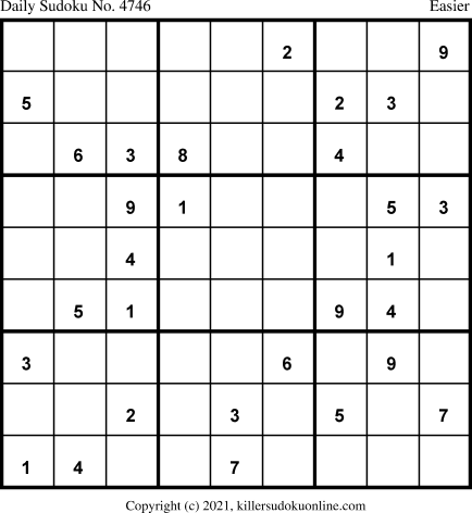 Killer Sudoku for 3/1/2021