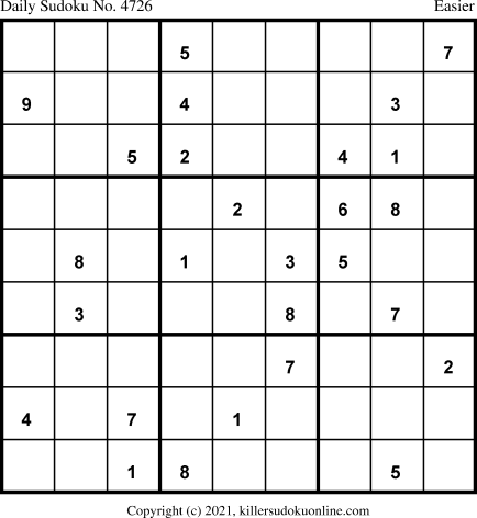 Killer Sudoku for 2/9/2021