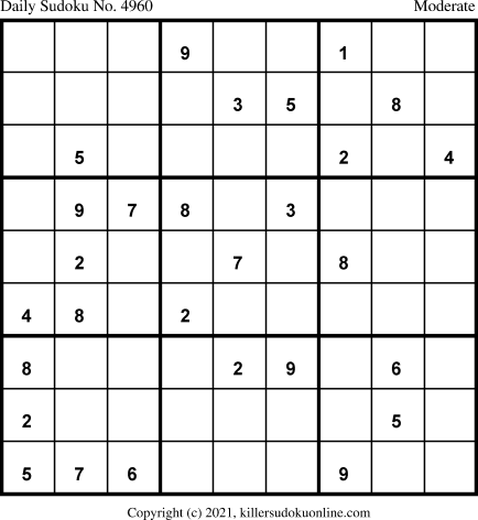 Killer Sudoku for 10/1/2021